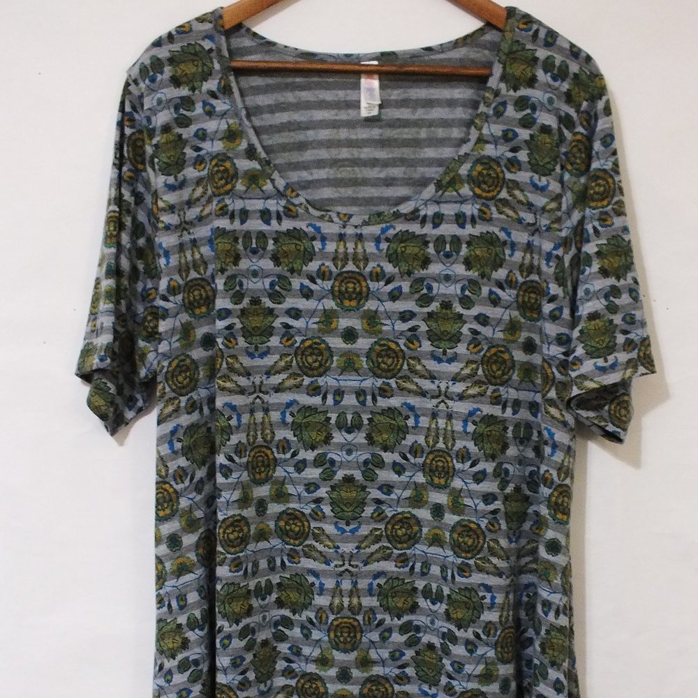 LulaRoe Dress Shirt Green 3X